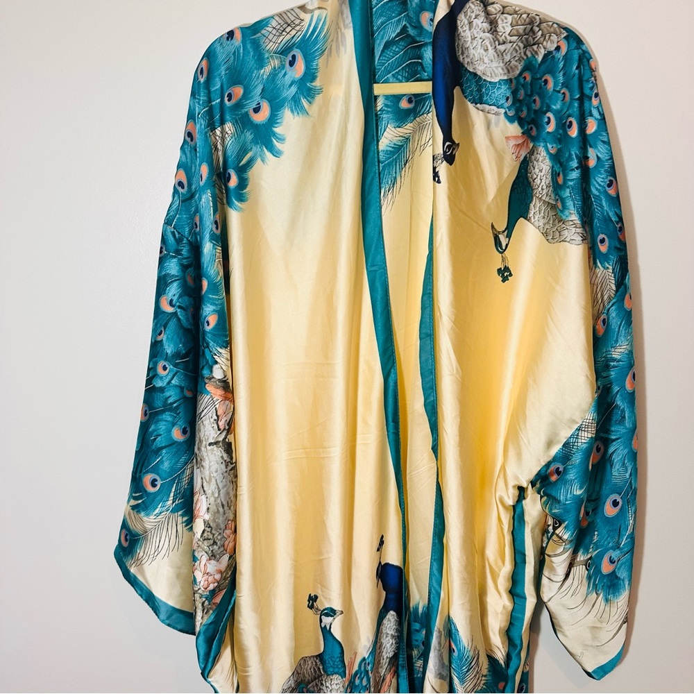 Peacock Kimono Duster - Picture 2 of 5